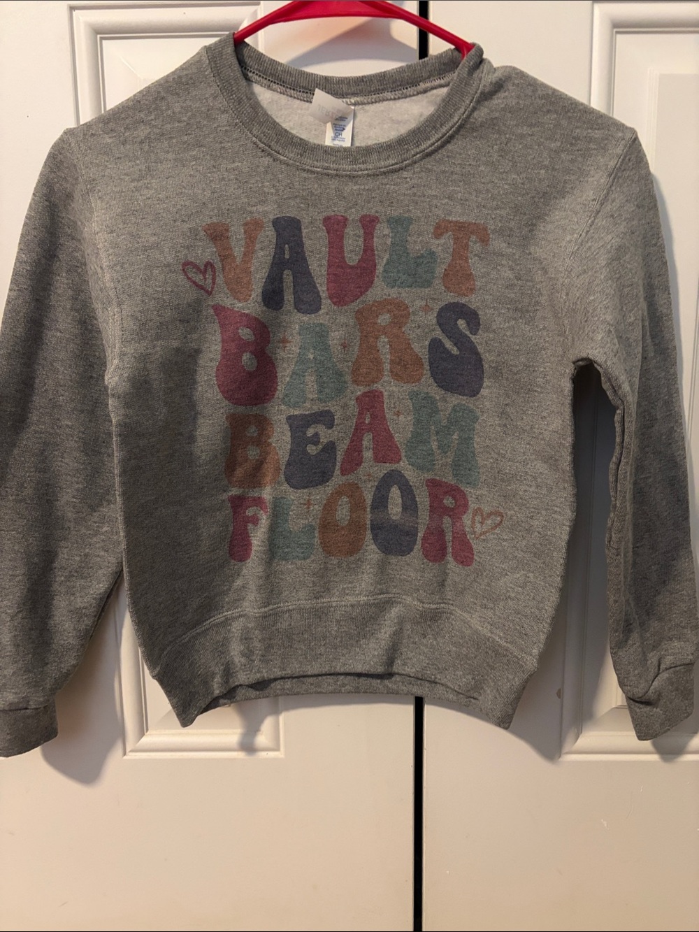 Kids Gray Crewneck Sweatshirt Multicolor Retro ‘Vault Bars Beam Floors’